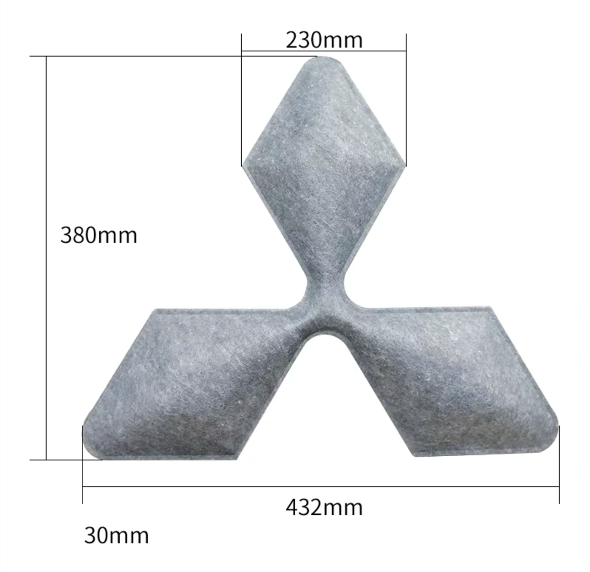 Nouveau panneau acoustique populaire Triangle 3D PET