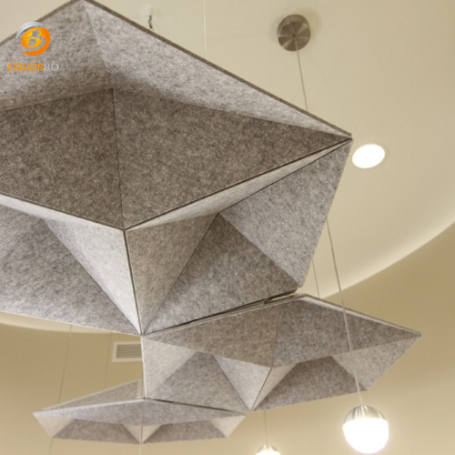 Panneau acoustique de déflecteur de plafond de matériaux décoratifs E0