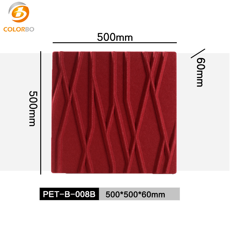 Panneau acoustique en fibre de polyester 3D écologique