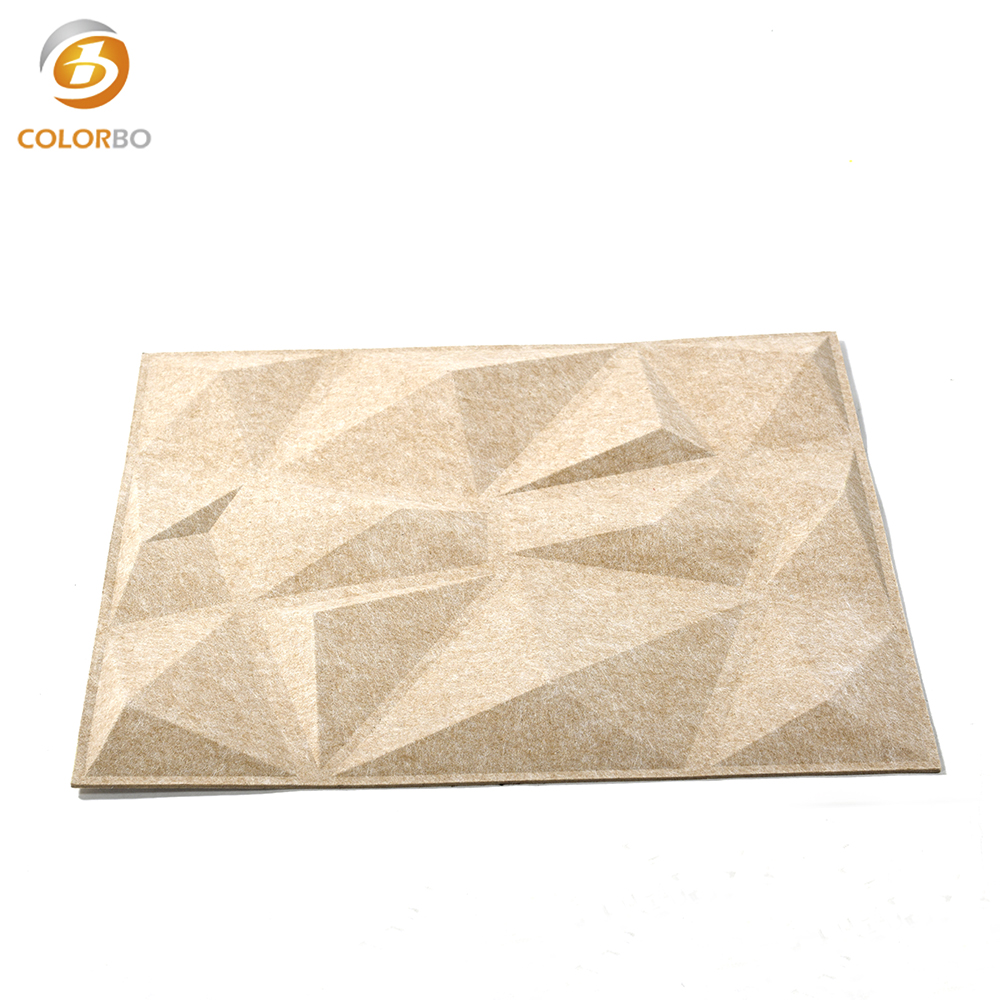 PET-B-024B a recyclé les tuiles acoustiques en fibre de polyester 3D pour le mur