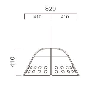 Abat-jour de décoration 3D acoustique en fibre de polyester PET-LPU-04P